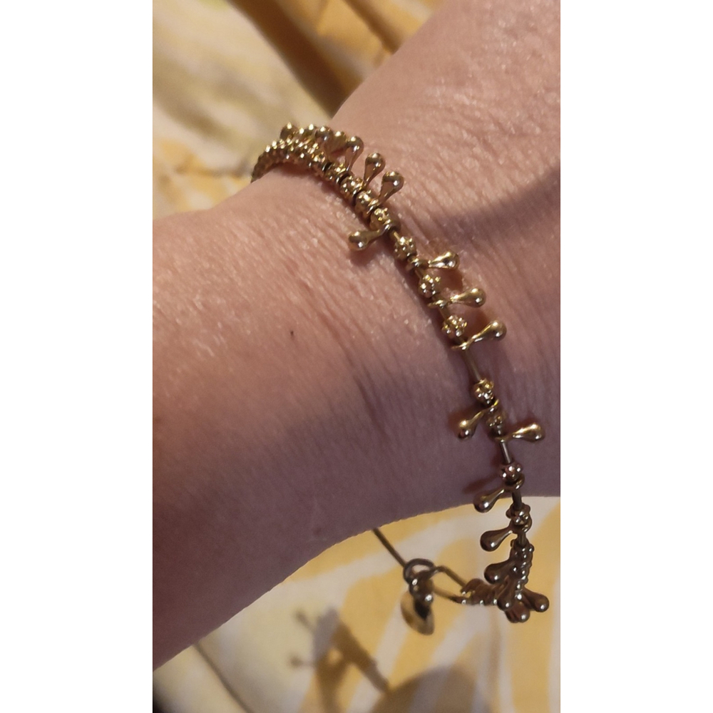 Teardrop Bracelet Vintage Goldtone